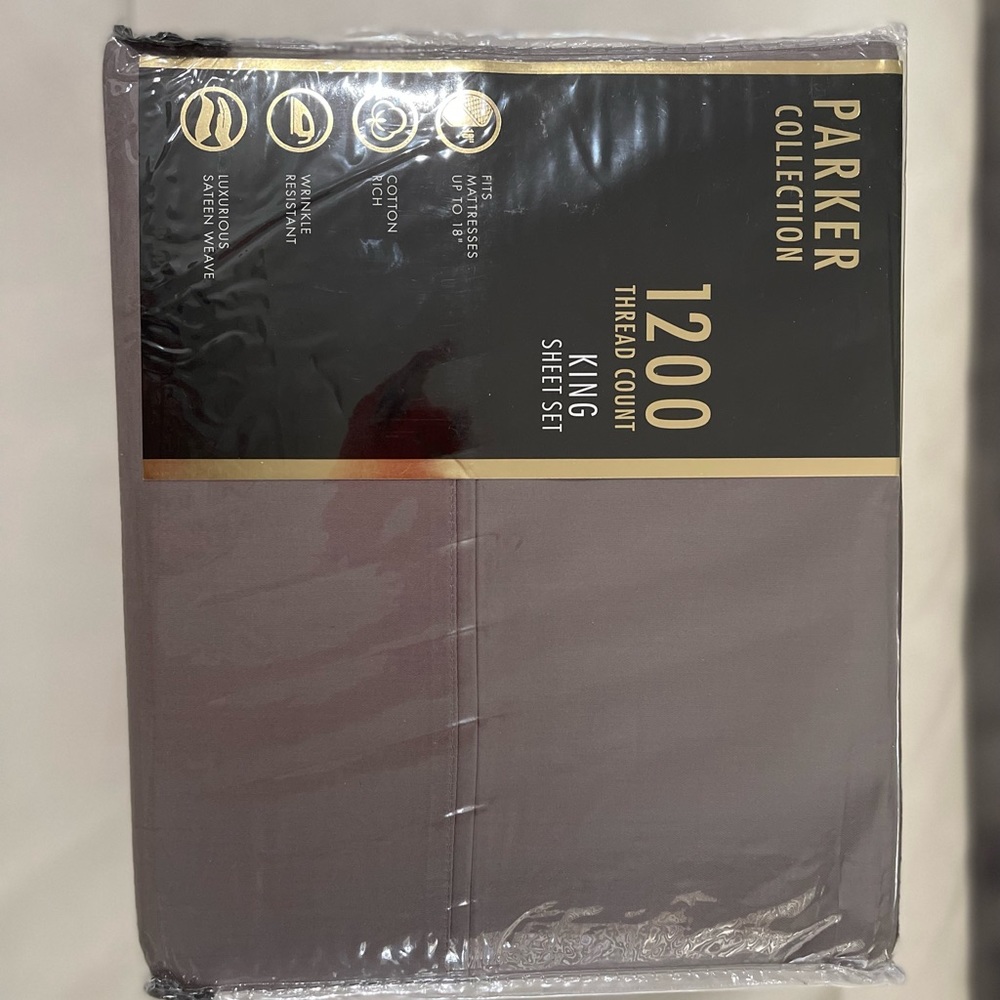 Parker 1200 Thread Count 4 Piece Sheet Set - King Size